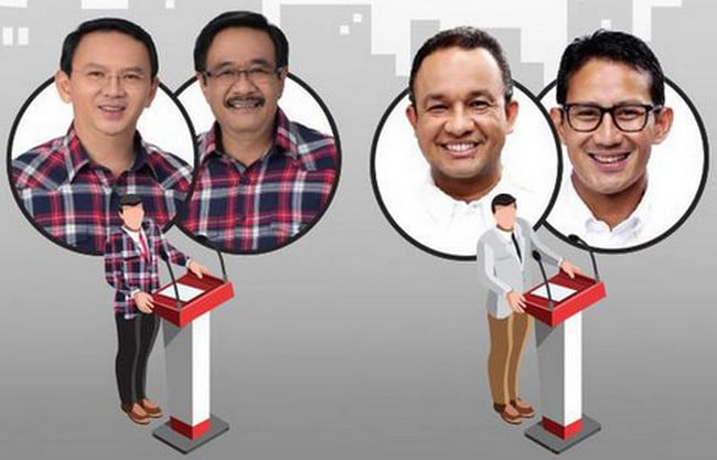 Anis - Sandi Ungguli Ahok - Djarot di Pilkada DKI Putaran Kedua